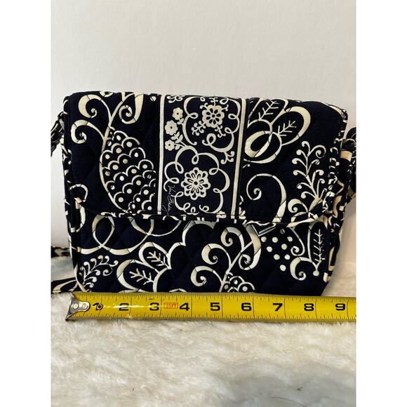 Vera Bradley Twirly Birds (retired) Navy Blue Crossbody Bag Adjustable - Picture 7 of 7